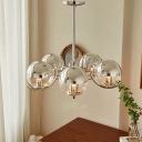 Ceiling Lamps Contemporary Style Glass Hanging Lamps for Living Room
