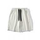 Guys Trendym Shorts Pure Color Side Pocket Detail Drawcord Waist Shorts