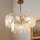 American Style Glass Chandelier Pendant Light Traditional Multi Pendant Light for Bedroom