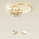 Contemporary Flush Mount Ceiling Light Fixture Heart Ceiling Light Fan Fixtures