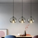 Modern Style Pendant Lighting Glass Shade Hanging Lamp for Dining Room