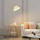 Nordic Minimalist Pleated Design Floor Lamp Modern Vertical Table Lamp for Bedroom