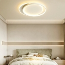 Contemporary Minimalist Ceiling Light LED Round Flush Mount Ceiling Light for Bedroom