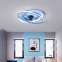 LED Flushmount Fan Lighting Fixtures Children's Room Dining Room Flush Mount Fan Lighting