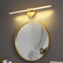 Metal Streamlined Vanity Lamp Modern Style 1 Light Vanity Lights in Gold