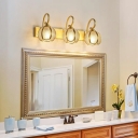 American Style Prismatic Vanity Light Brass Vintage Wall Sconce for Mirror Cabinet
