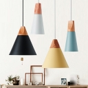 Cone Hanging Pendant Light Modern Metal Suspension Lamp for Living Room