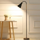 1-Light Floor Lights Contemporary Macaron Style Cone Shape Metal Stand Up Lamps