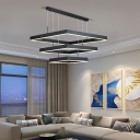 Multilayer Hanging Lamps Contemporary Style Acrylic Suspension Light for Living Room
