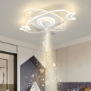 Modern Oval Flush Ceiling Light Fixtures Aluminum Ceiling Light Fan Fixtures