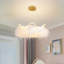 Modern Chandelier Light Feather Chandelier for Living Room Bedroom
