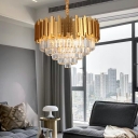 Drum Metal Chandelier Lighting Fixtures Modern Multi Pendant Light for Living Room