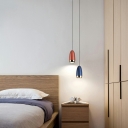 Post-modern  Pendant Lighting Fixtures Metal Cylinder Hanging Ceiling Lights for Bedroom
