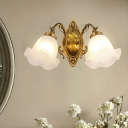 2-Light Sconce Lamps Traditional Style Bell Shape Metal Wall Mounted Light
