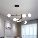 Contemporary Branches Chandelier Lamp Glass Shade Chandelier Light for Dining Room