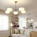 White Chandelier Lighting Fixtures Traditional Multi Pendant Light for Bedroom