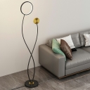 Minimalist Style Line Shape Floor Lamp Wrought Iron Floor Lamp