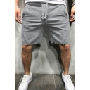 Fashionable Boys Shorts Solid Pocket Detail Drawstring Waist Mid Rise Shorts