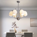 French Modern Chandelier Simple Ceramic Glass Hanging Pendant Lights for Living Room