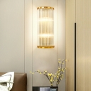 European Style Light Luxury Wall Lamp Simple Crystal Wall Sconce for Bedroom