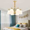 Bell Chandelier Lighting Fixtures Modern Metal Multi Light Pendant for Living Room