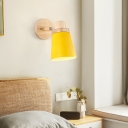 Modern 1 Light Wall Lamp Macaron Metal Wall Light for Bedroom