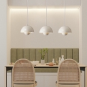 1 Light Pendant Lighting Bowl Metal Hanging Lamp for Dining Room