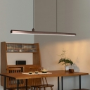 1-Light Island Lighting Contemporary Style Linear Shape Metal Ceiling Lights