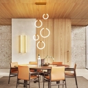 Nordic Postmodern Style Simple Chandelier Glass Brass Material Pendant Light