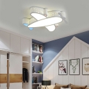 Airplane Shape Ceiling Fixture Acrylic LED Flush Mount Light for Bedroom