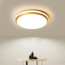 Nordic Minimalist Ceiling Light Iron Square Flush Mount Light for Bedroom