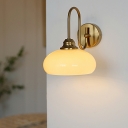 American Retro Wall Lamp Simple Glass Wall Sconce for Bedroom