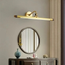 Metal Vanity Lamp American Retro Minimalist LED Wall Mount Mirror Front for Bathroom