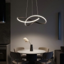 Modern Spiral Chandelier Lamp Acrylic Shade 1 Light Chandelier Light