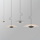 Nordic Minimalist Hanging Lamp Art Iron Pendant Light for Bedroom