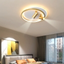 Modern Style Round Flush Light Fixtures Acrylic Flush Ceiling Lights with Spotlight