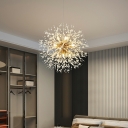 Modern Crystal Chandelier Lighting Fixtures Globe Suspension Light for Living Room