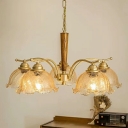 French Light Luxury Brass Chandelier Retro Nordic Chandelier for Bedroom