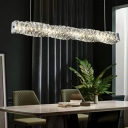 K9 Crystal Island Lighting Fixture LED Contemporary Pendant Lights for Kitchen Island