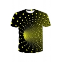 Freestyle Guys T-shirt 3D Pattern Round Collar Short Sleeve Fitted Tee Shirt