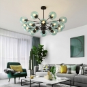 Nordic Creative Chandelier Postmodern Minimalist Glass Chandelier for Living Room