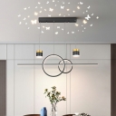 LED Linear Island Pendant Lights Modern Minimalism Ceiling Pendant Light for Dinning Room