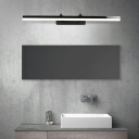 Modern Minimalist Iron Vanity Lamp LED Retractable Wall Mounted Mirror Front for Bathroom