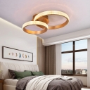 2 Rings Flush Light Fixtures LED with Acrylic Shade Flush Mount Ceiling Lighting Fixtures in White
