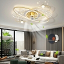 5-Light Flush Light Fixtures Kids Style Oval Shape Metal Ceiling Mounted Lights