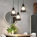 Black Industrial Pendant Lighting With Cage Shade Pendant Light