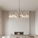 Industrial Chandelier Lighting Fixtures Vintage Glass Hanging Ceiling Lights for Living Room