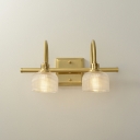 American Style Wall Sconces Glass Wrought Copper Wall Light