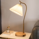 Modernism Conical Fabric Table Lamp Night Table Lamps for Bedroom
