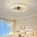 Golden Ceiling Fans LED Metal Fan Lighting foe Living Room Bedroom